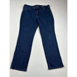 Lee Petite Instantly Slims Relaxed Fit Straight Leg High Rise Jeans Blue 14P